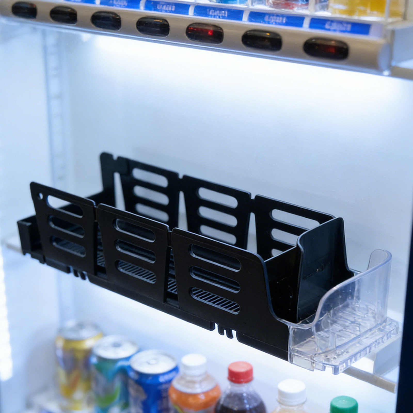 Cold Drink Dispenser - Self-Pushing Fridge Drink Dispenser 4 Can