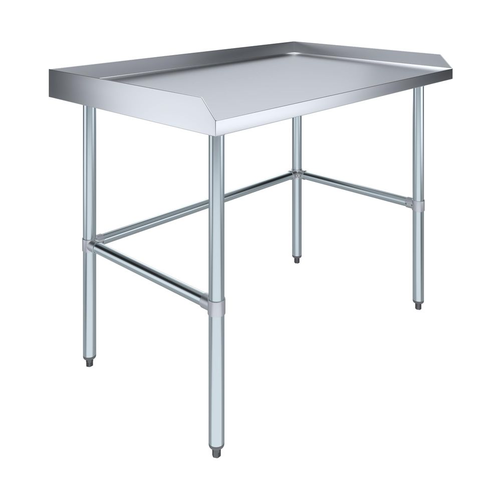 Commercial Kitchen Backsplash - Commercial Work Table Open Base with