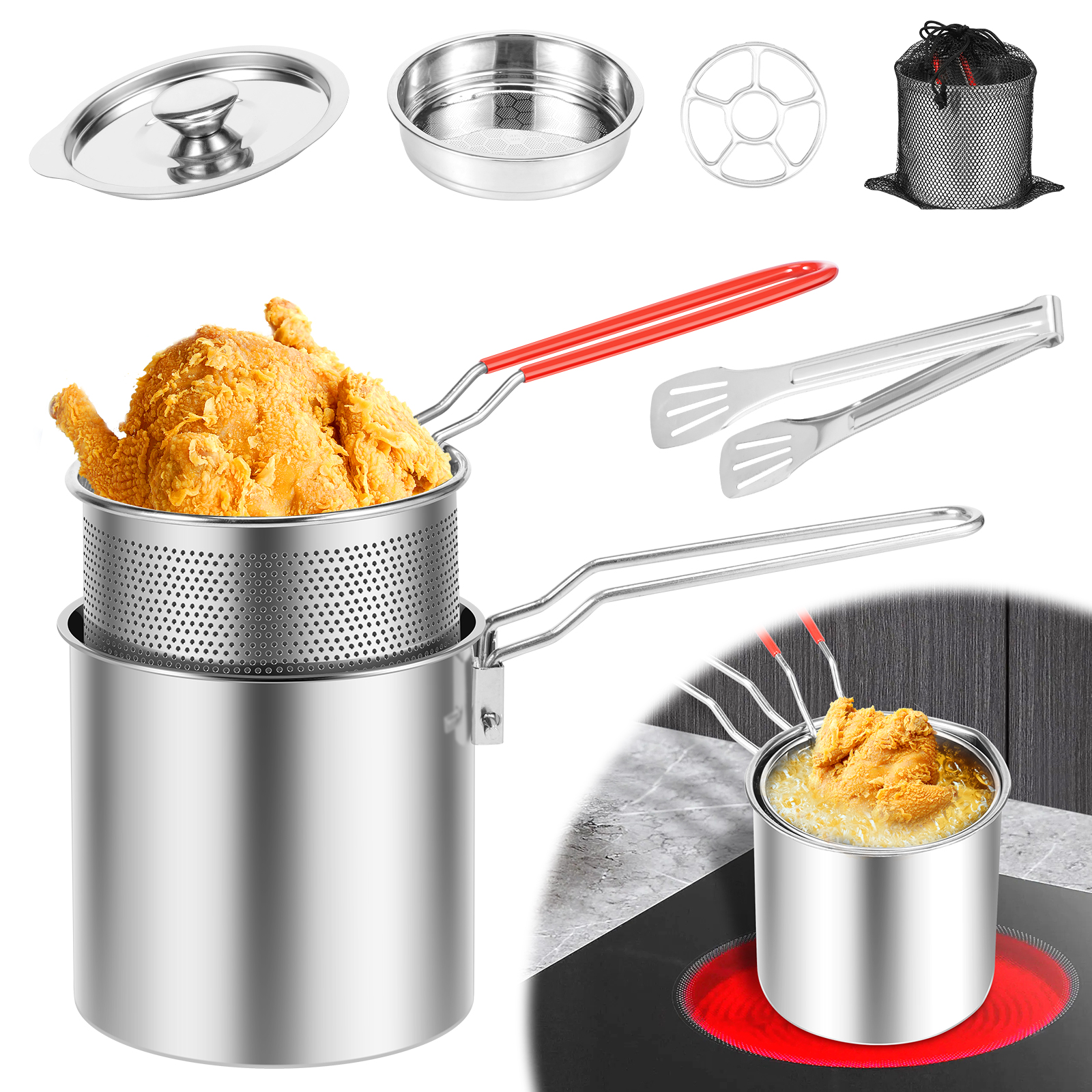 Commercial Kitchen Appliance - Deep Fryer Pots Stainless Steel Deep