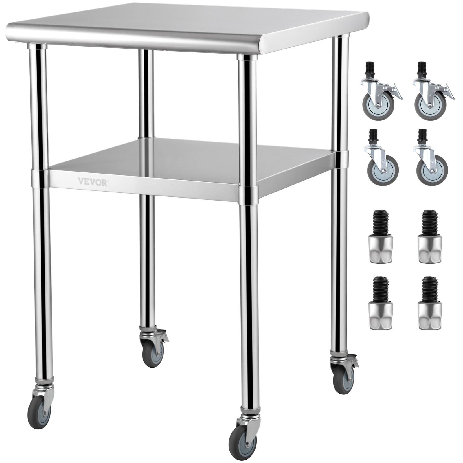Commercial Kitchen Tables - SucceBuy 24 x 24 in Stainless