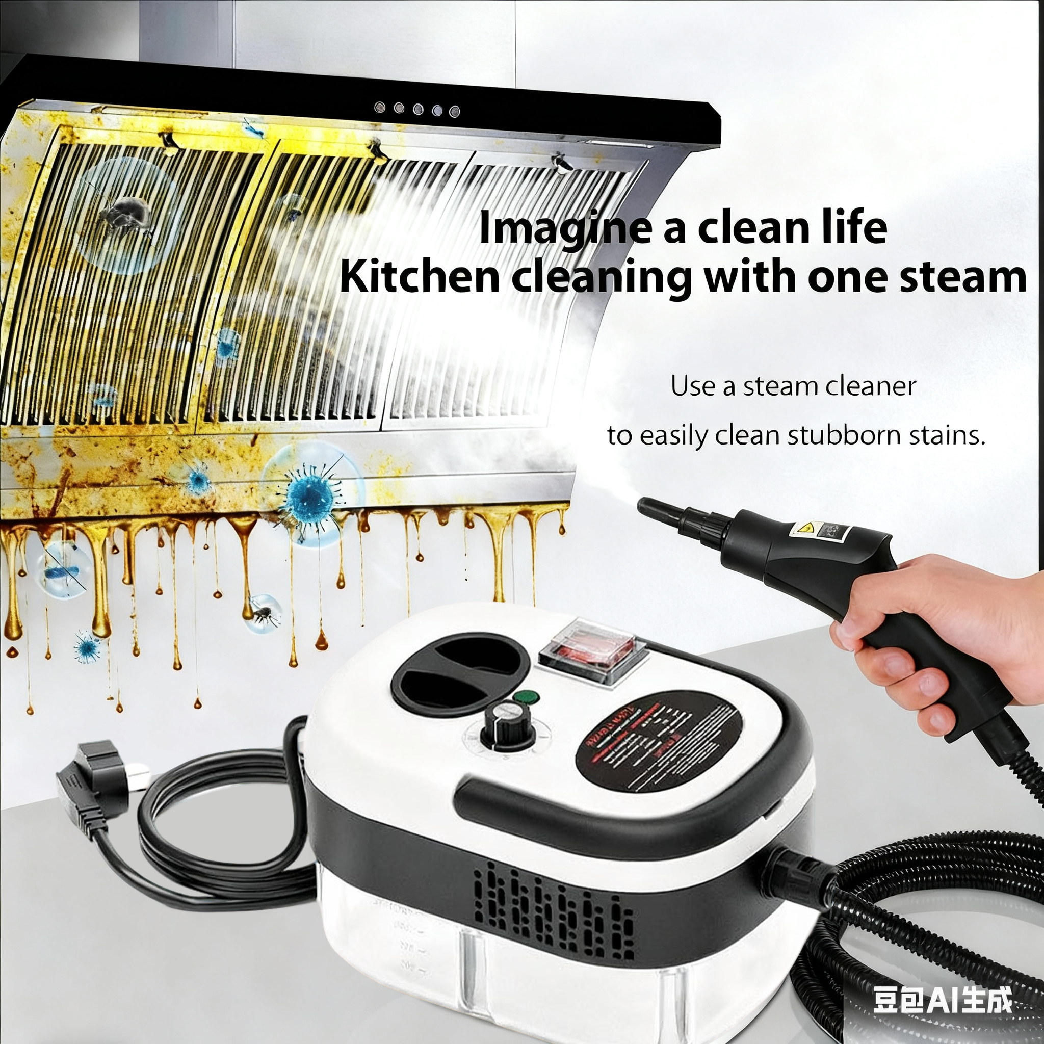 Commercial Kitchen Air Conditioner - Kitchen oil stains Steam Cleaner High
