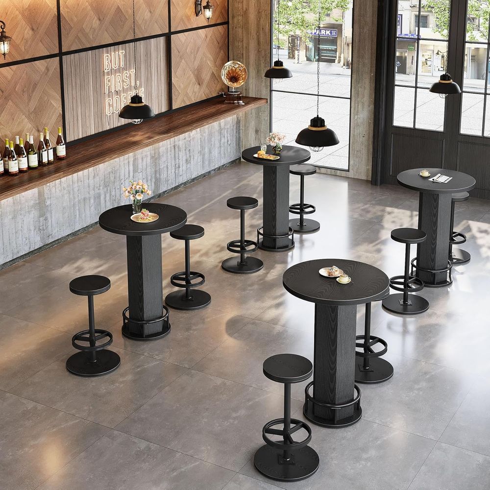 Commercial Kitchen And Bar - 4-Seat Commercial Dining Set, 23.6 Sturdy