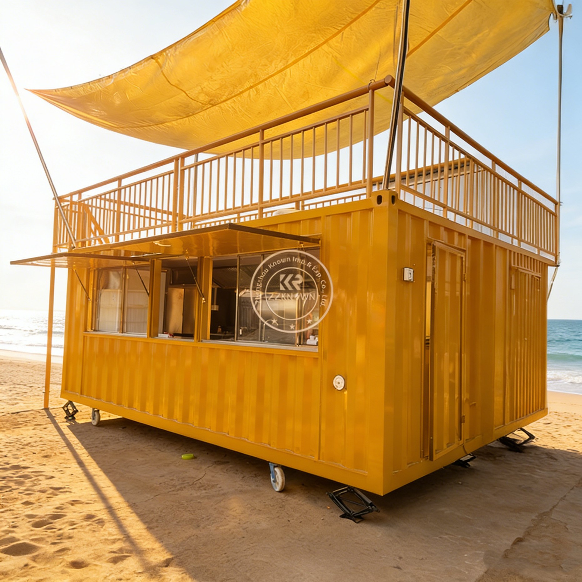 Commercial Kitchen And Bar - Expandable Food Truck Container with Stage