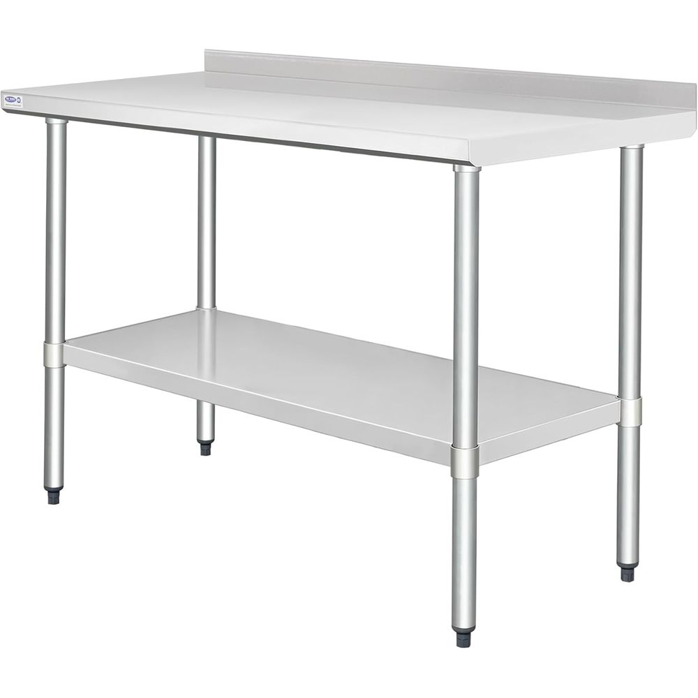 Commercial Kitchen Backsplash - HARDURA StainlSteel Table with Backsplash Metel