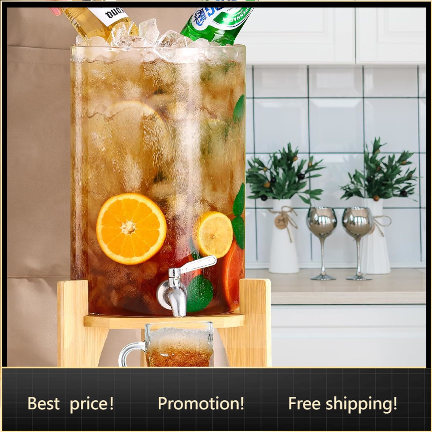 Cold Drink Dispenser - Best-selling productsGlass Drink Dispenser with Stand