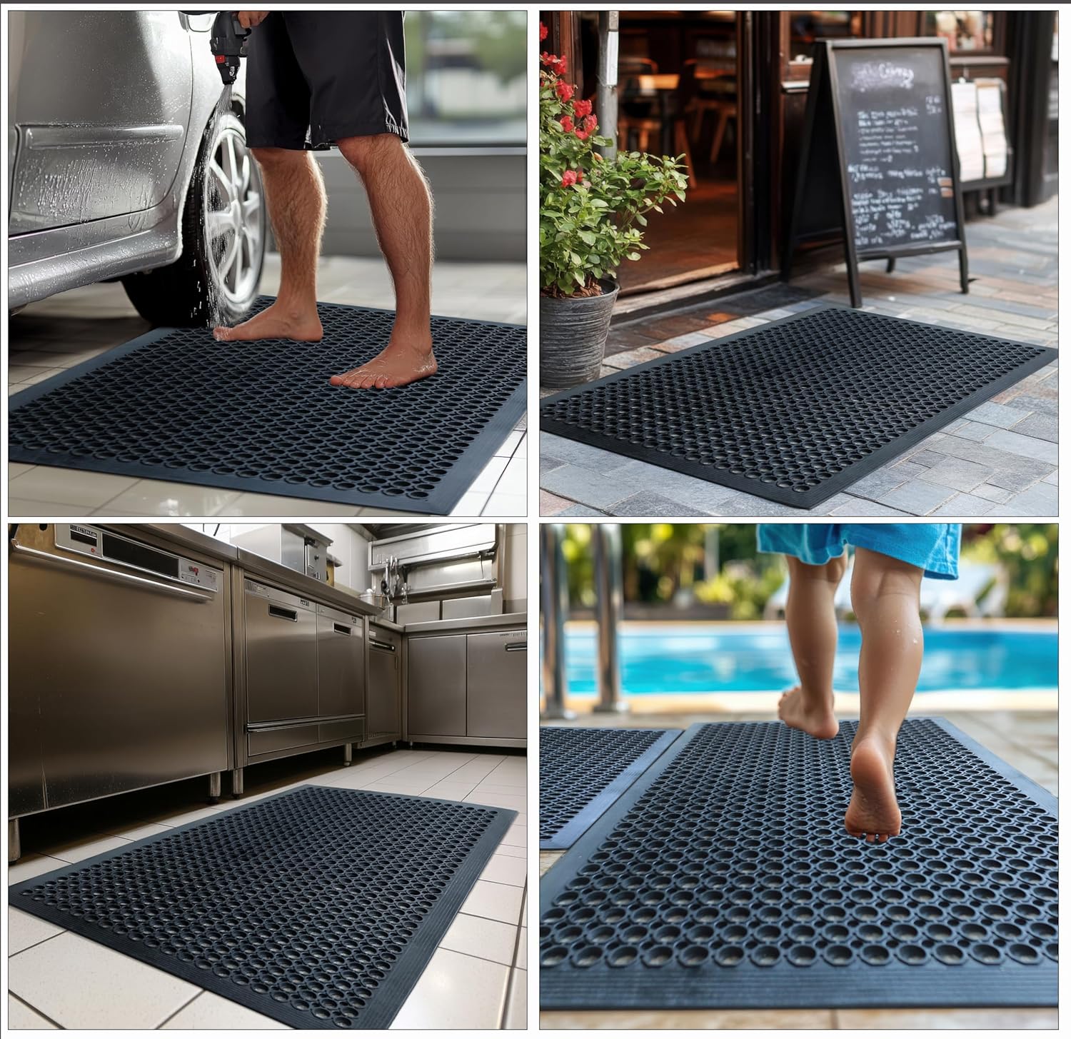 2-Pack Anti-Fatigue Rubber Flo – Commercial Kitchen Mats Anti Fatigue Bewertung und Preis