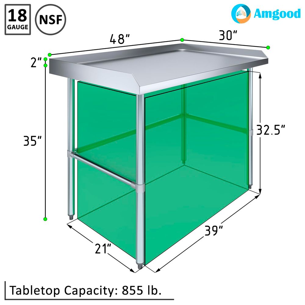 Commercial Work Table Open Bas – Commercial Kitchen Backsplash Bewertung und Preis