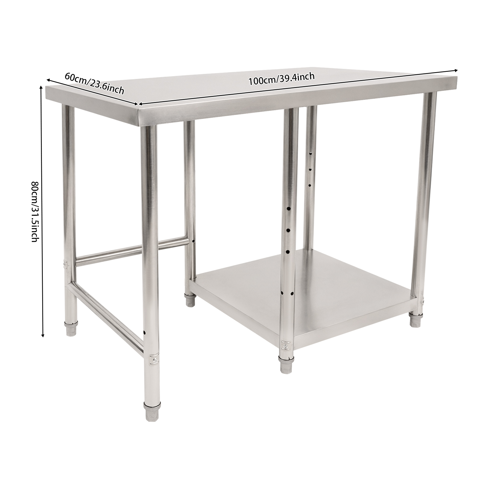 2 Tiers Stainless Steel Silver – Commercial Kitchen Tables Bewertung und Preis