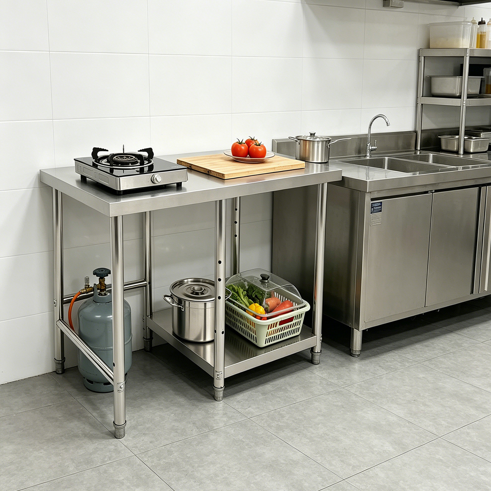 2 Tiers Stainless Steel Silver – Commercial Kitchen Tables Bewertung und Preis