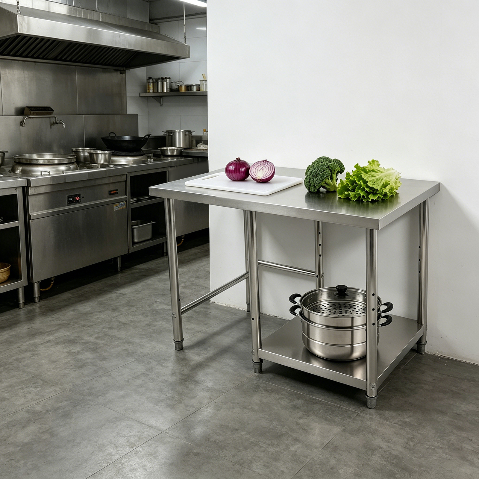 2 Tiers Stainless Steel Silver – Commercial Kitchen Tables Bewertung und Preis