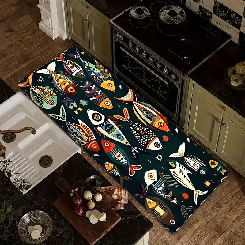Nautical Fish Print Kitchen Ru – Commercial Kitchen Mats Anti Fatigue Bewertung und Preis