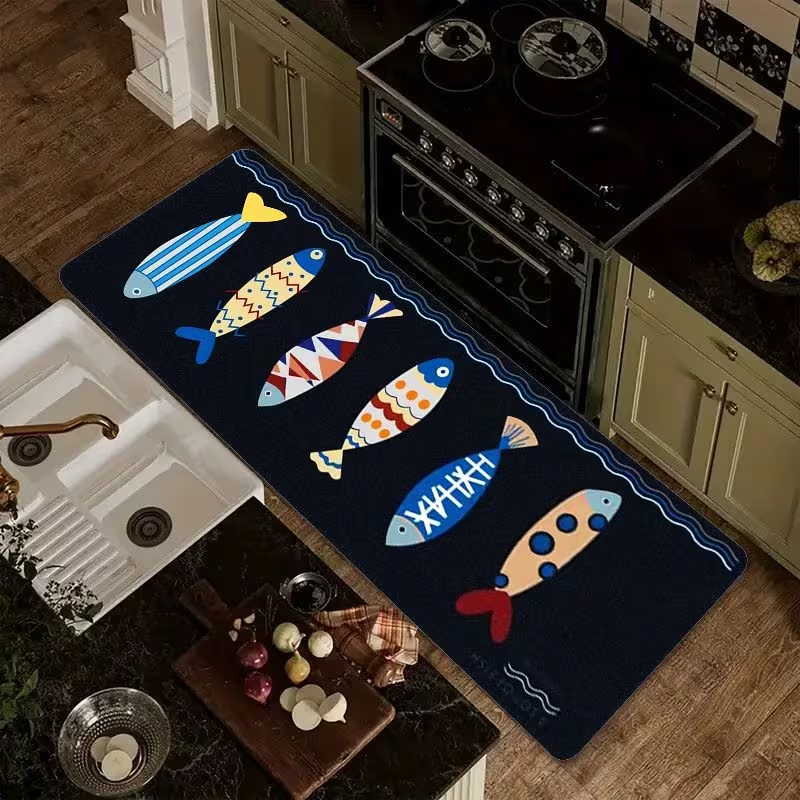 Nautical Fish Print Kitchen Ru – Commercial Kitchen Mats Anti Fatigue Bewertung und Preis
