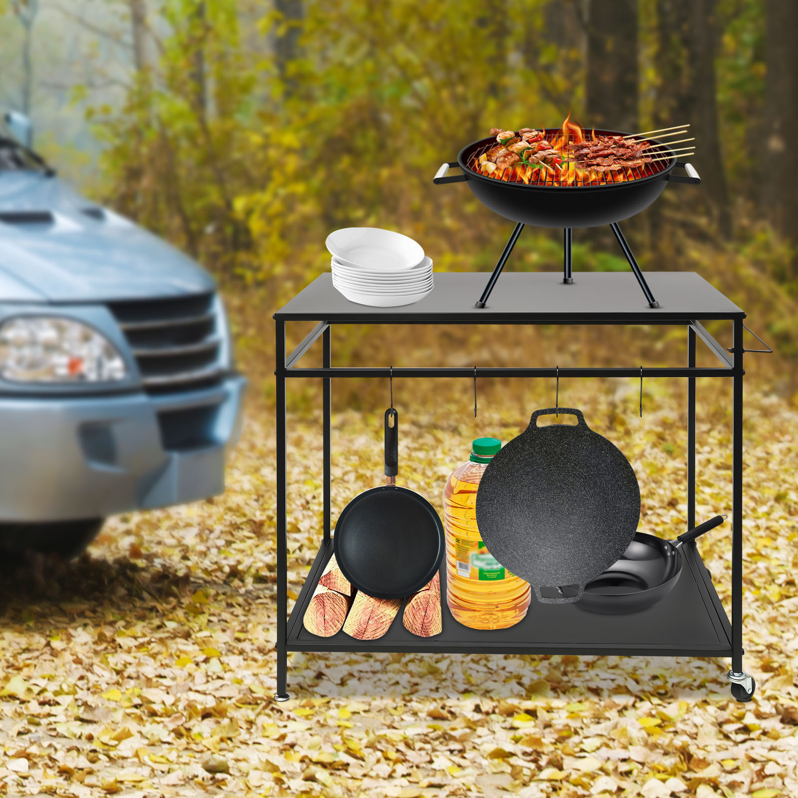 Double-Shelf Movable Cooking T – Commercial Kitchen Tables Bewertung und Preis