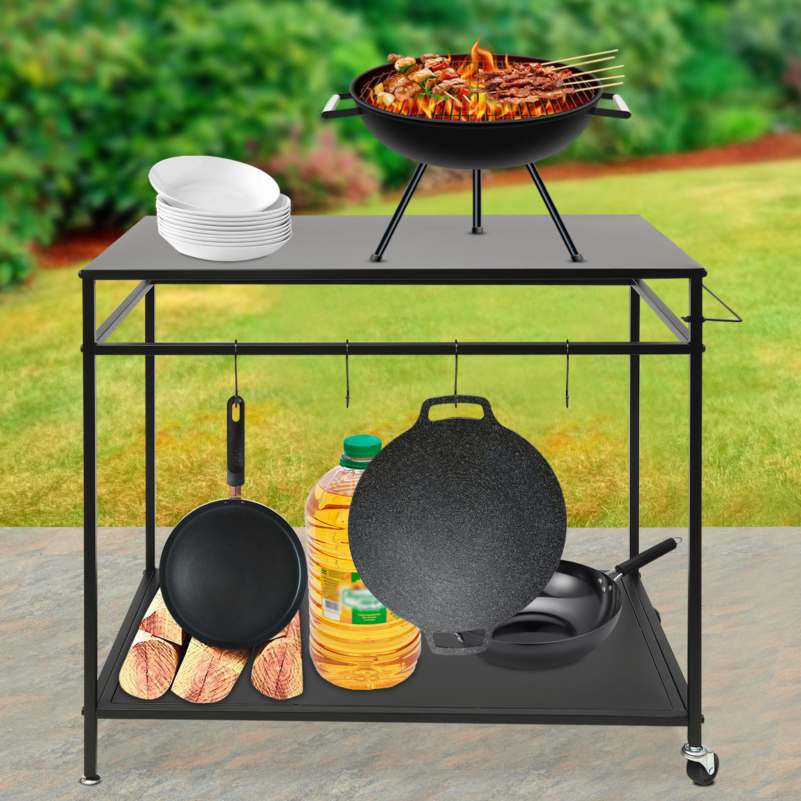 Double-Shelf Movable Cooking T – Commercial Kitchen Tables Bewertung und Preis
