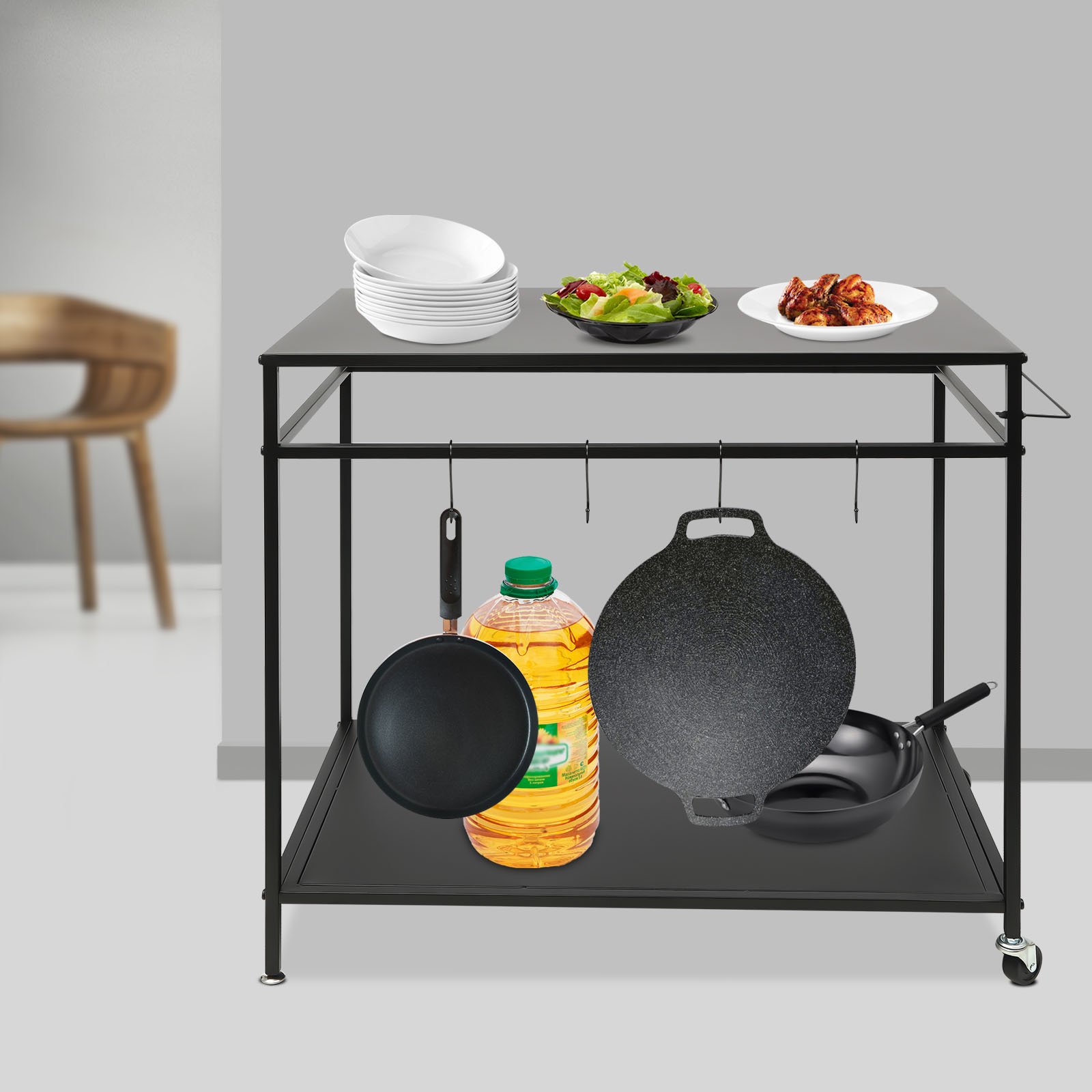 Double-Shelf Movable Cooking T – Commercial Kitchen Tables Bewertung und Preis