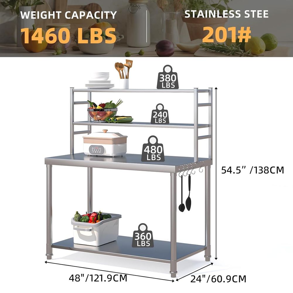 48x24 Stainless Steel Prep Tab – Commercial Kitchen Tables Bewertung und Preis