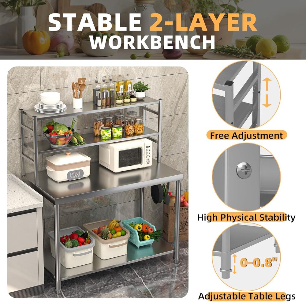 48x24 Stainless Steel Prep Tab – Commercial Kitchen Tables Bewertung und Preis
