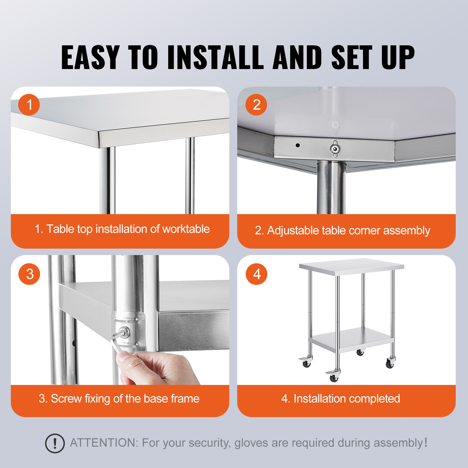 SucceBuy Stainless Steel Work  – Commercial Kitchen Tables Bewertung und Preis