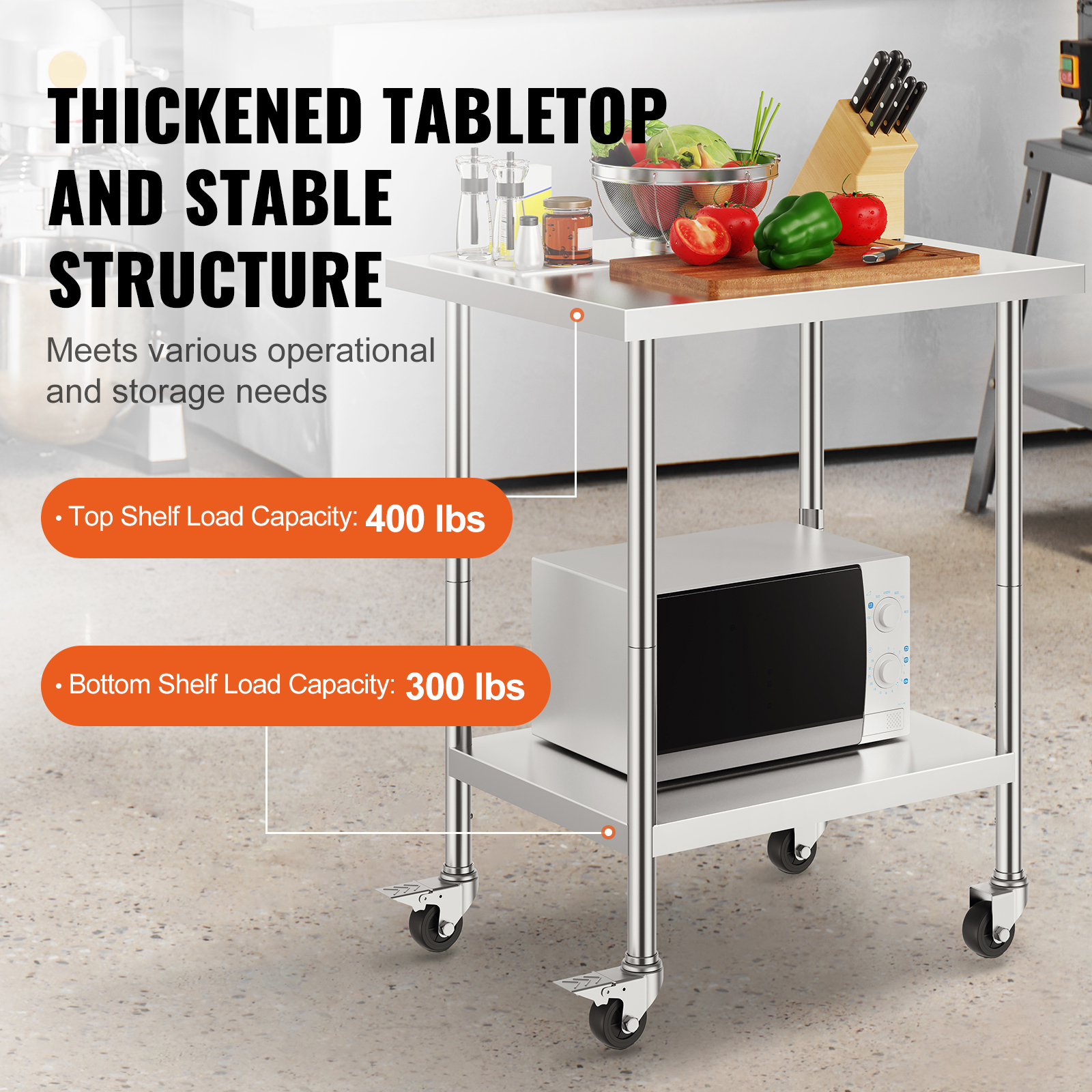 SucceBuy Stainless Steel Work  – Commercial Kitchen Tables Bewertung und Preis