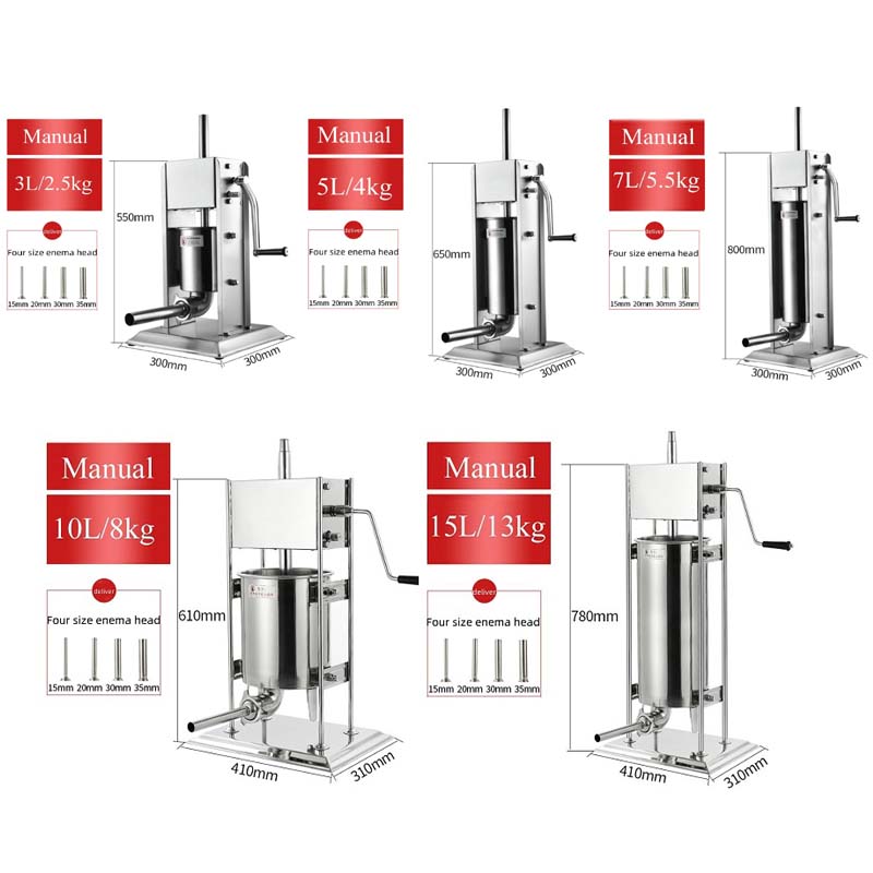 Manual Sausage Stuffer Filler  – Commercial Kitchen Appliance Bewertung und Preis