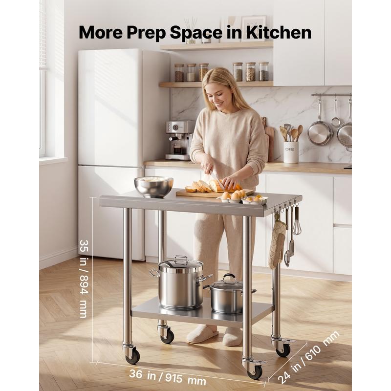 Stainless Steel Work Table, 24 – Commercial Kitchen Backsplash Bewertung und Preis