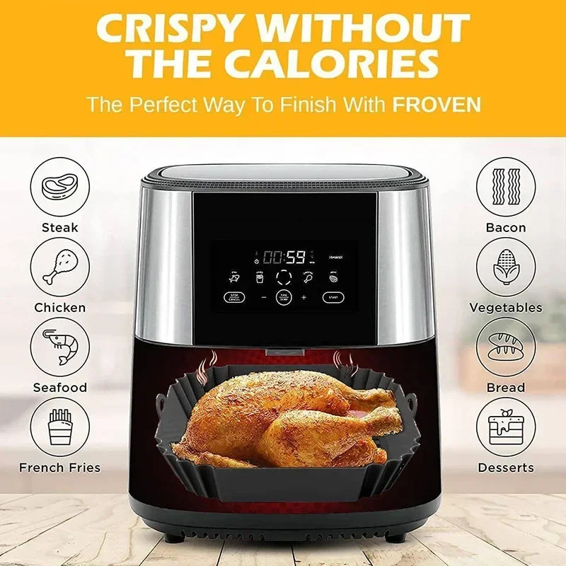 1PC Silicone Air Fryer Basket, – Deep Fryer Commercial Bewertung und Preis