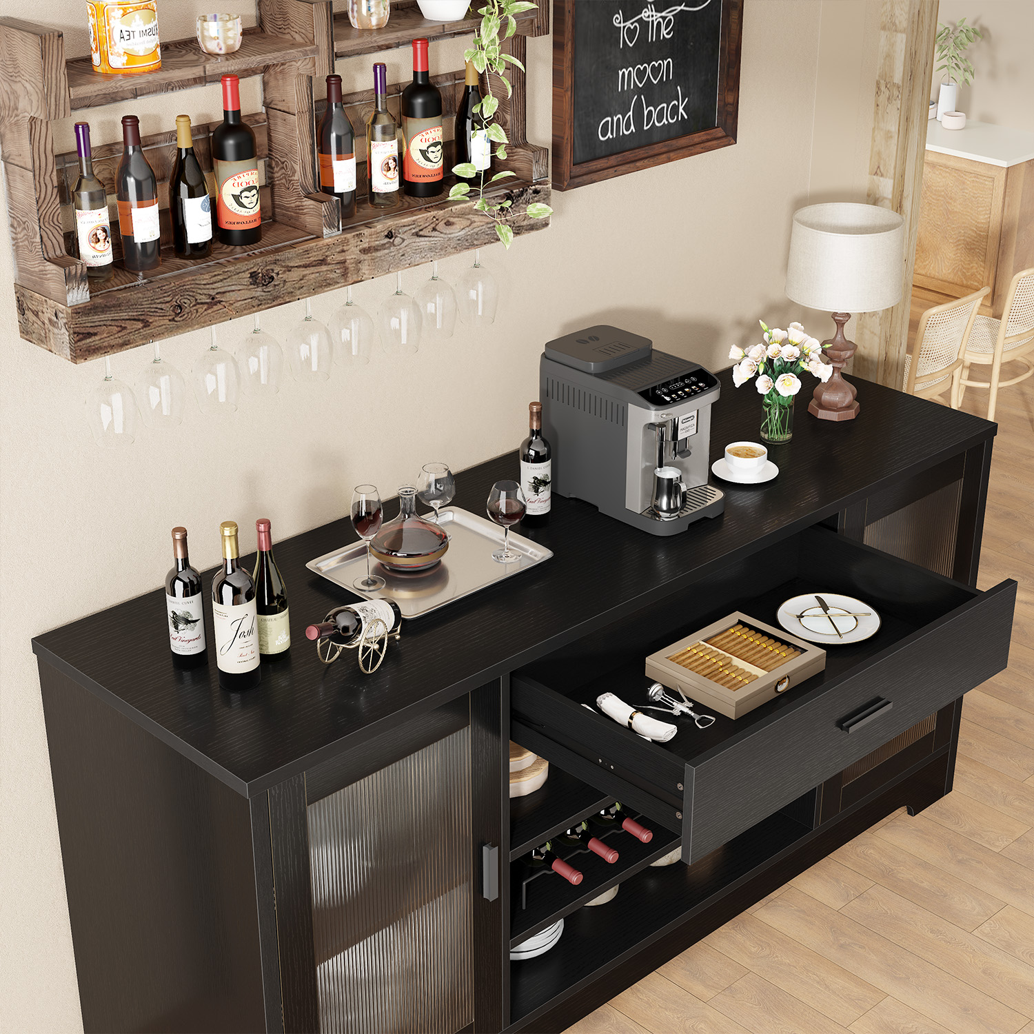 Wooden wine family bar cabinet – Commercial Kitchen And Bar Bewertung und Preis
