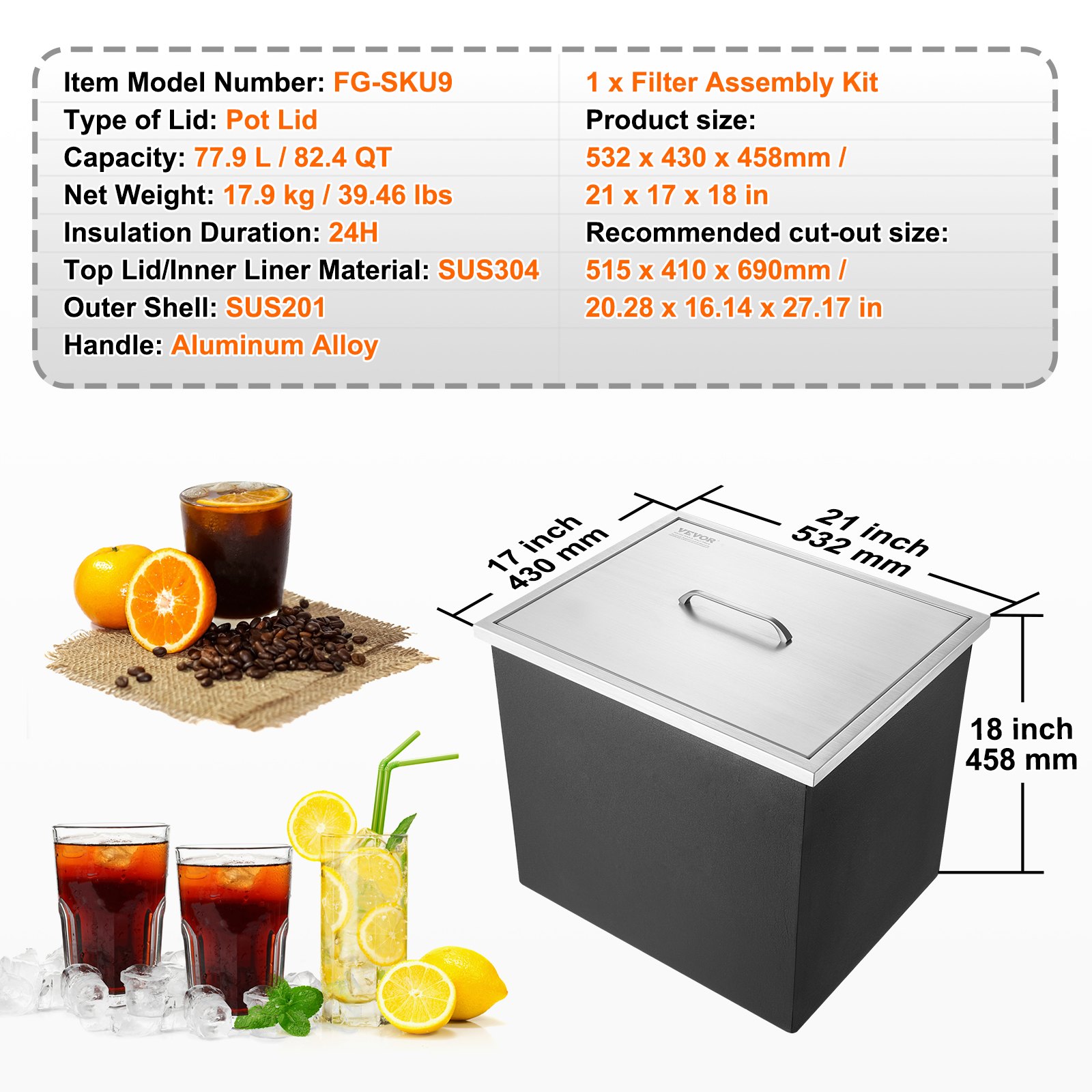 Drop In Ice Chest, Stainless S – Commercial Kitchen And Bar Bewertung und Preis