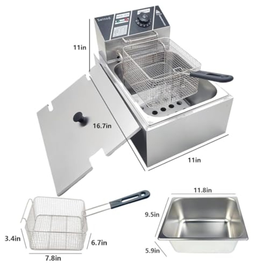 Electric Deep Fryer with Baske – Deep Fryer Commercial Bewertung und Preis