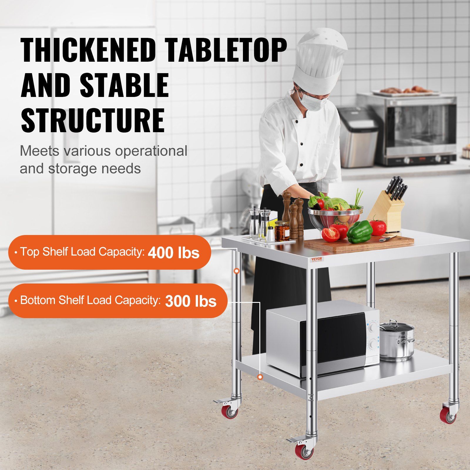 VEVOR Stainless Steel Work Tab – Commercial Kitchen Tables Bewertung und Preis