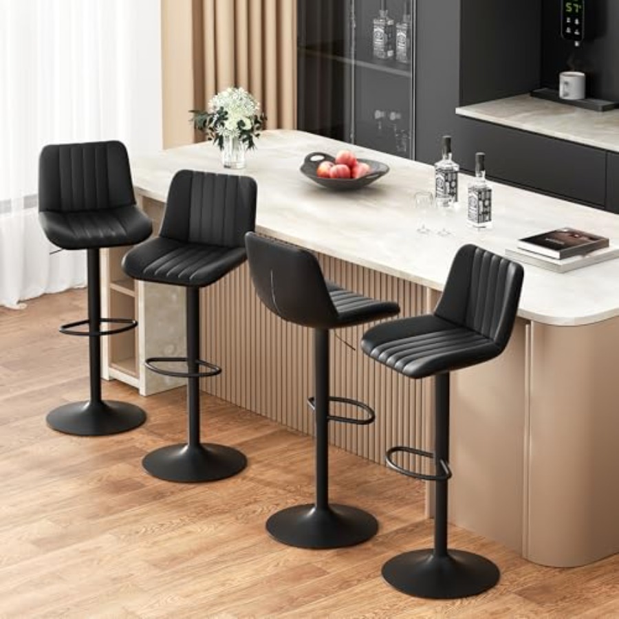 Modern Leather Bar Stools Swiv – Commercial Kitchen And Bar Bewertung und Preis