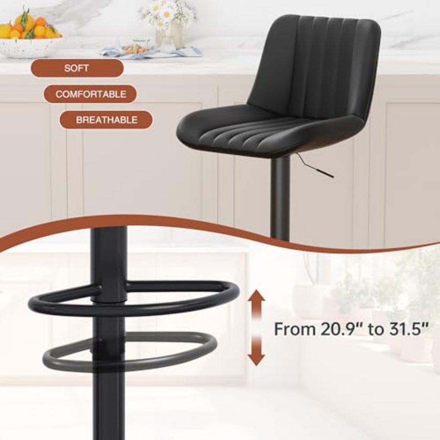 Modern Leather Bar Stools Swiv – Commercial Kitchen And Bar Bewertung und Preis