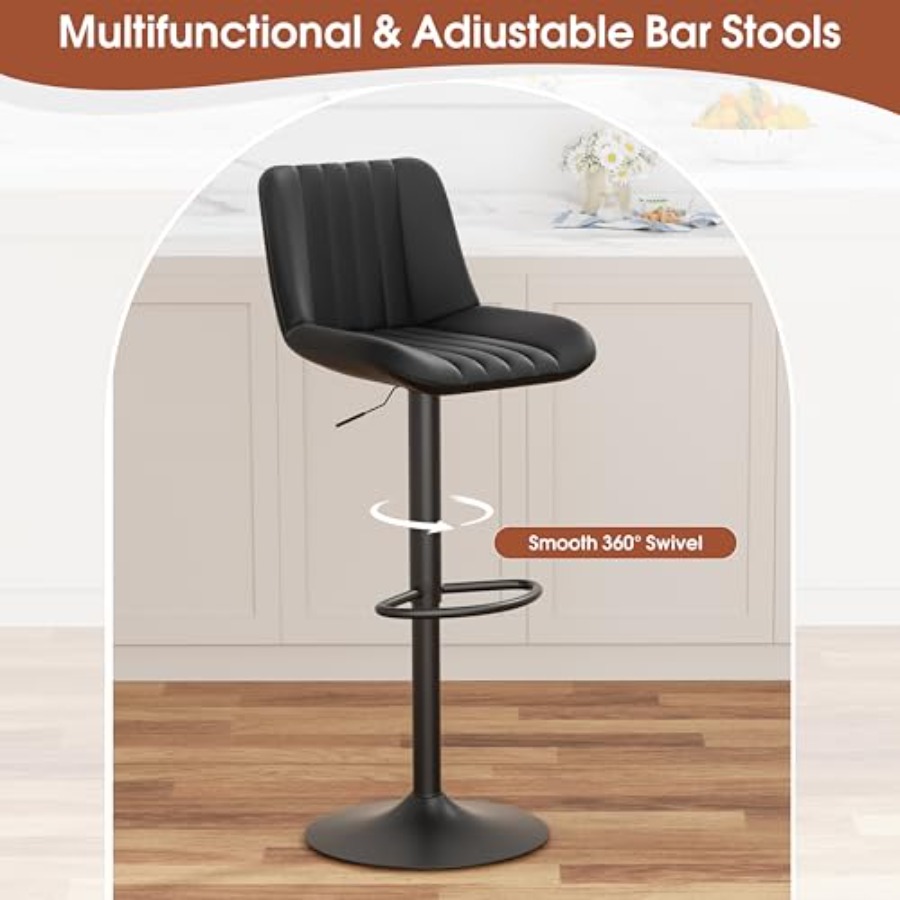 Modern Leather Bar Stools Swiv – Commercial Kitchen And Bar Bewertung und Preis