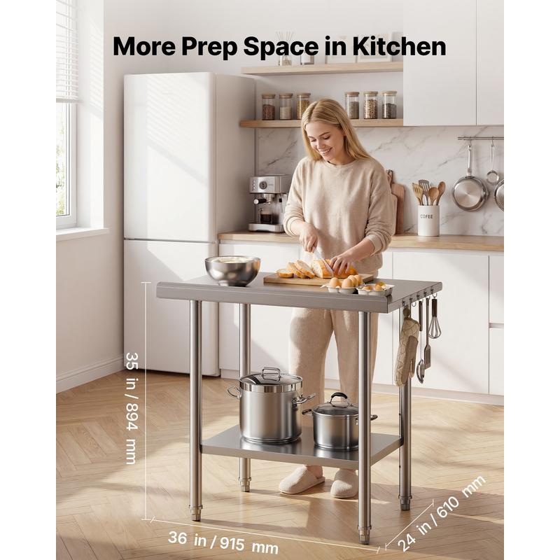 Stainless Steel Work Table, 24 – Commercial Kitchen Backsplash Bewertung und Preis