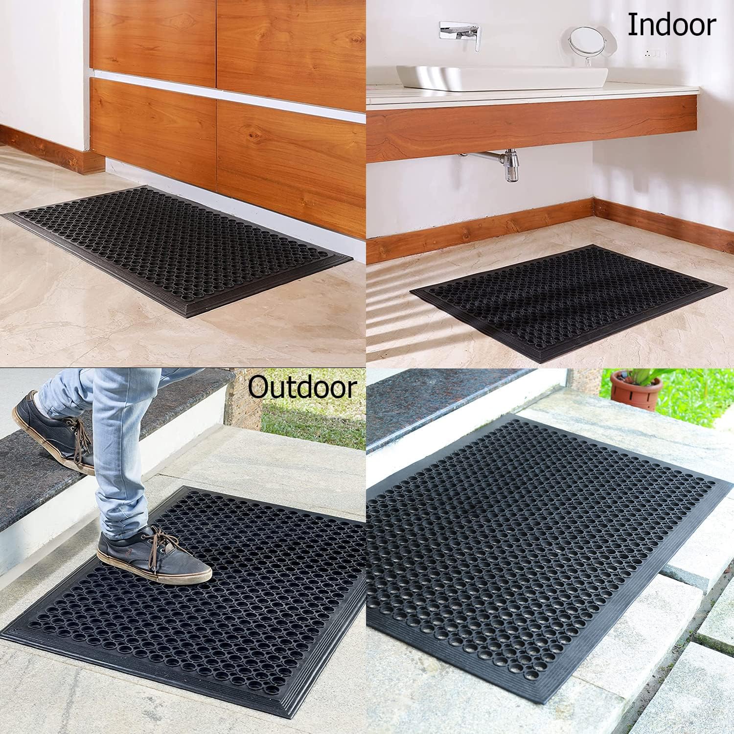 Rubber Doormat - 2 Pack Non Sl – Commercial Kitchen Mats Anti Fatigue Bewertung und Preis
