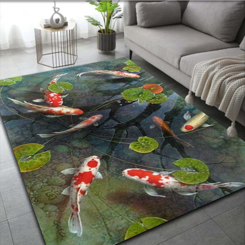 1pc 3D Koi Fish Rug - Non-Slip – Commercial Kitchen Mats Anti Fatigue Bewertung und Preis