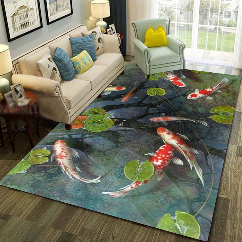 1pc 3D Koi Fish Rug - Non-Slip – Commercial Kitchen Mats Anti Fatigue Bewertung und Preis