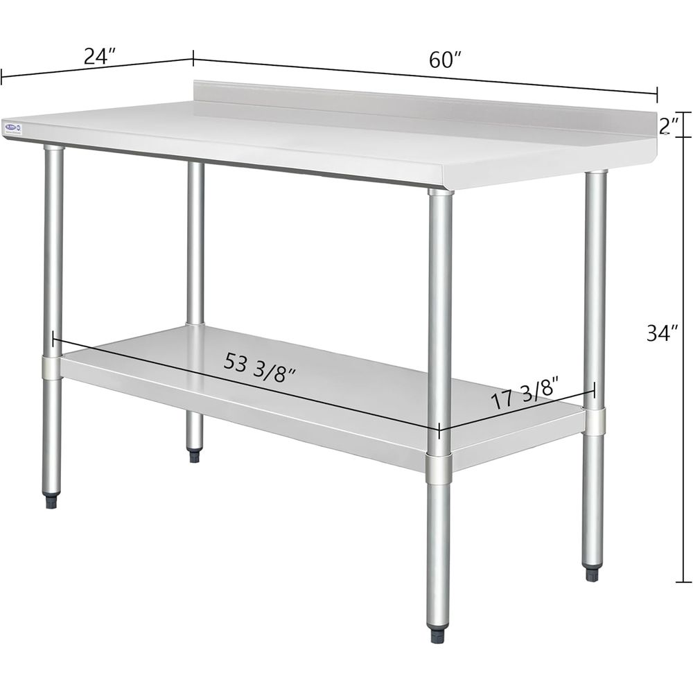 HARDURA StainlSteel Table with – Commercial Kitchen Backsplash Bewertung und Preis