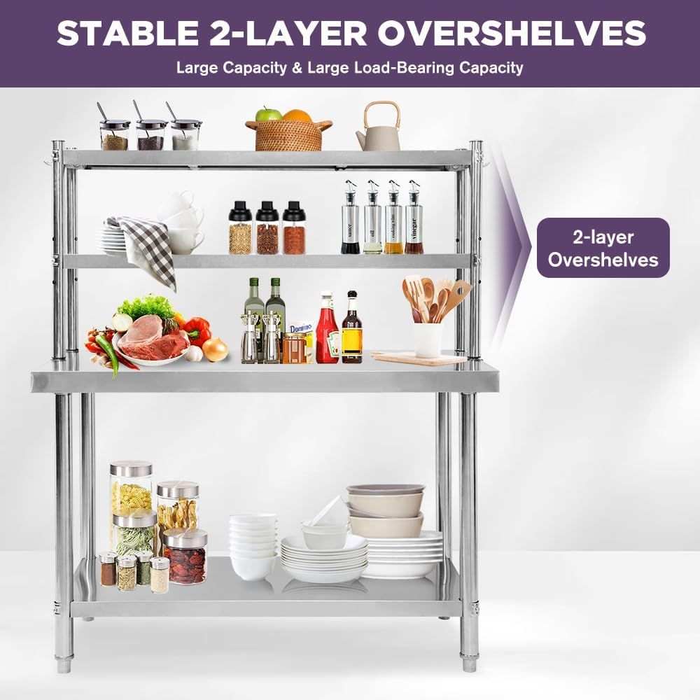 48x24 Stainless Steel Kitchen  – Commercial Kitchen Tables Bewertung und Preis