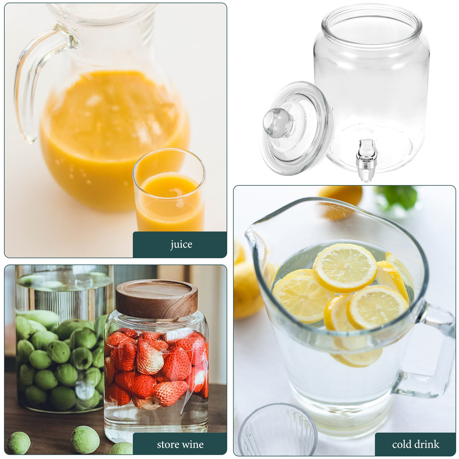 1L Glass Wine Jar with Tap Sea – Cold Drink Dispenser Bewertung und Preis